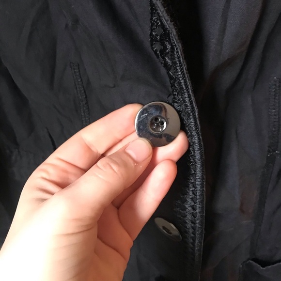 Ambiente Embroidered Black Coat, size 6 - Picture 6 of 10
